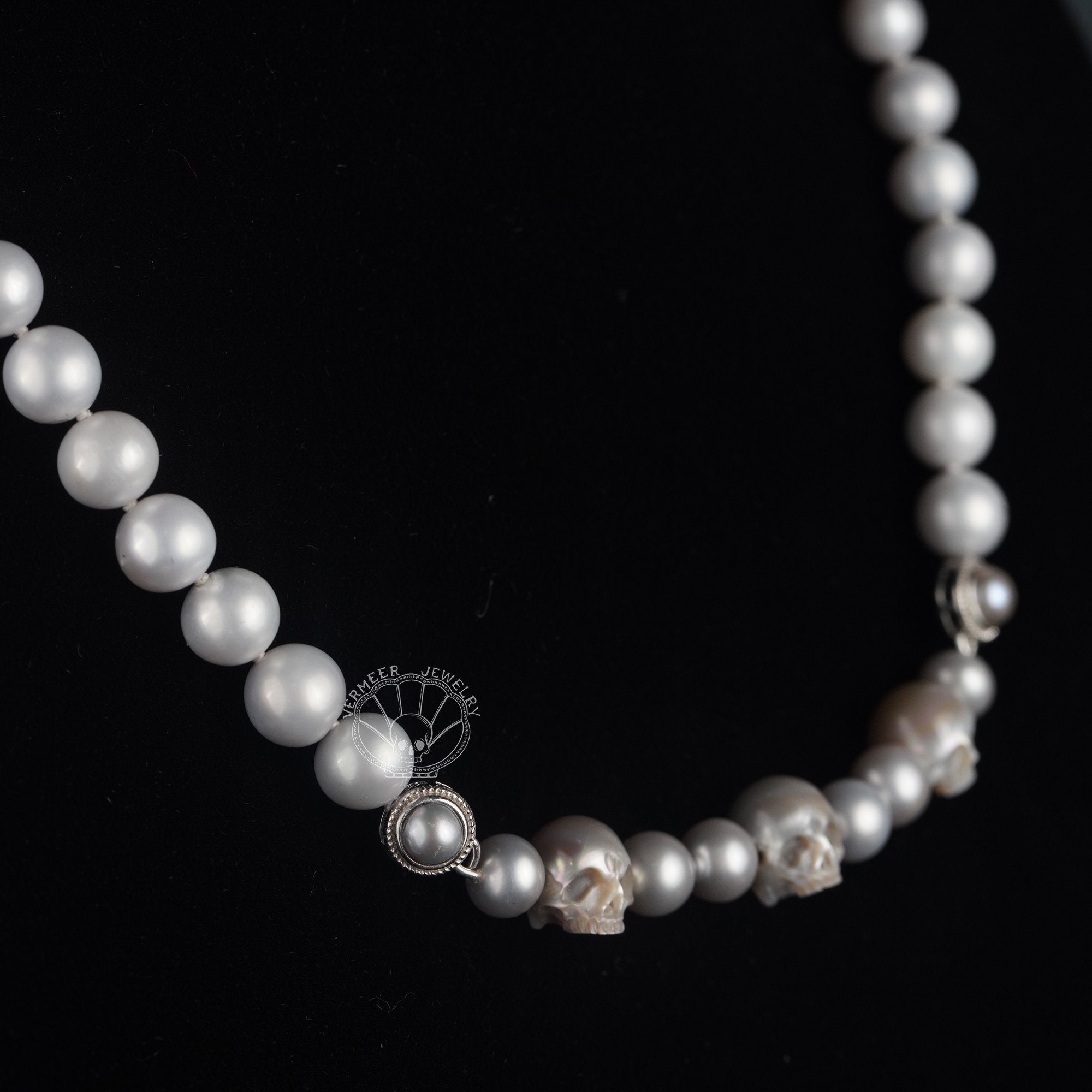 wedding necklace skull carved pearl necklace special offer price